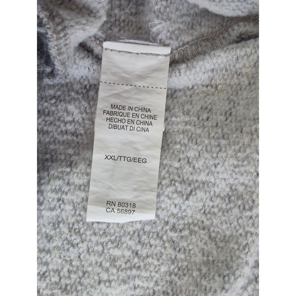 Lucky Brand Athletics Hoodie Mens XXL Gray Henley Pullover Fleece Sweatshirt - Picture 7 of 7